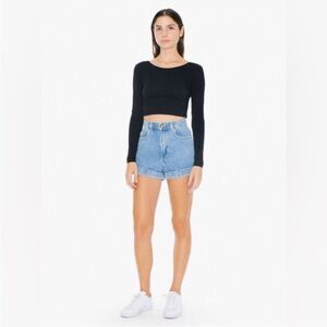 American Apparel Denim High Waisted Jean Shorts 28